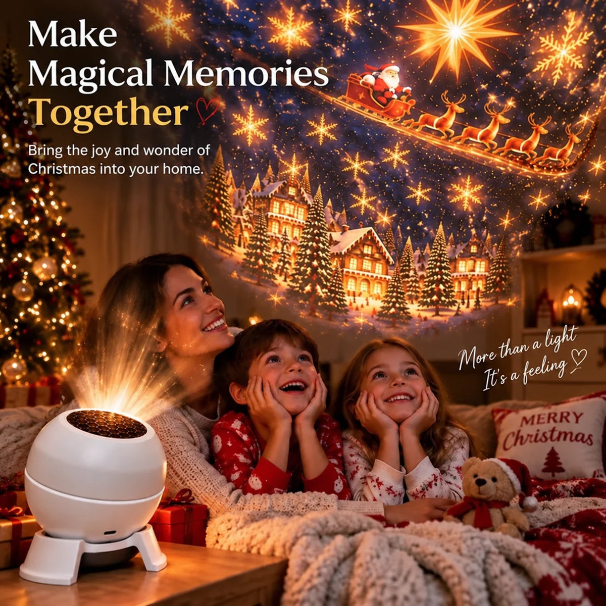 Christmas Projection Light USB-Powered Wall & Ceiling Scenes