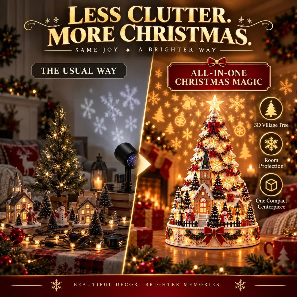 Christmas Village Illuminated Wall & Ceiling Projection