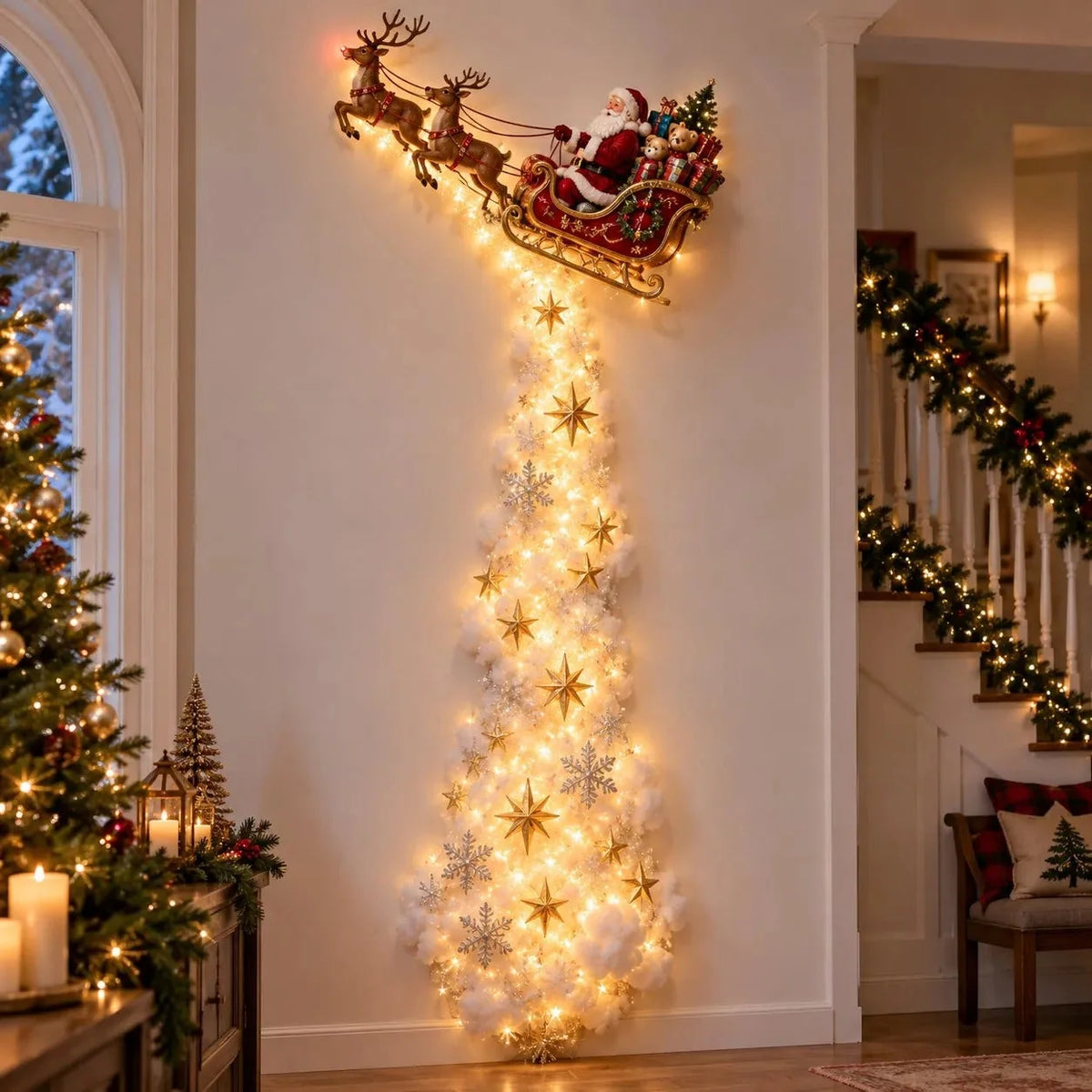 Christmas Wall Decoration Illuminated Light Trail 5 Designs