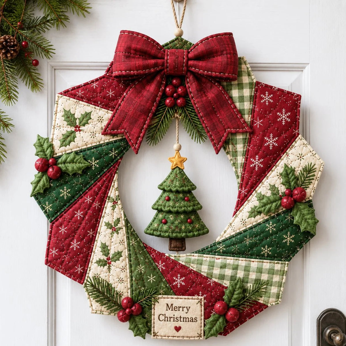 Christmas Wreath Kit DIY Fabric Multiple Styles