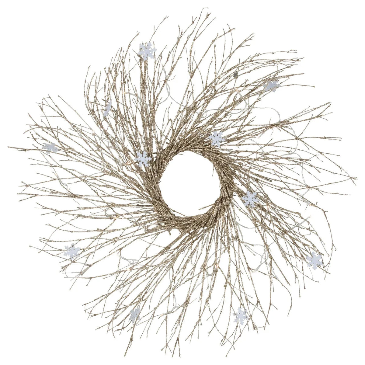 Christmas Wreath Warm White LED Battery Operated 28 Inch