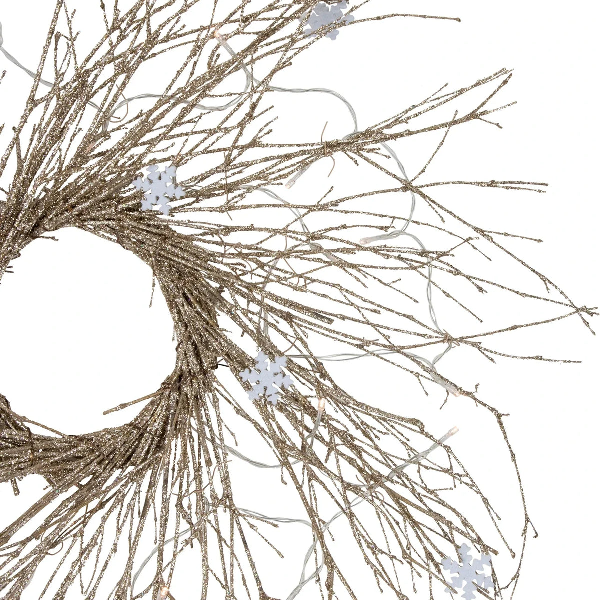 Christmas Wreath Warm White LED Battery Operated 28 Inch