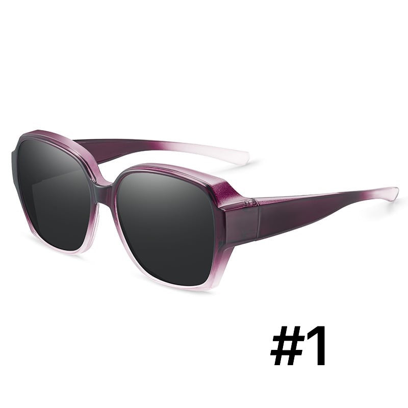 Clip-Over Sunglasses Polarized UV Protection Fits Over Glasses