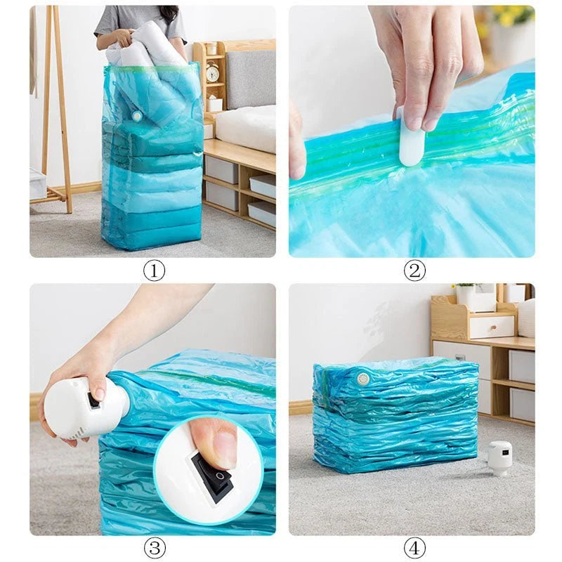 Clothing Vacuum Pump One-Button Electric Self-Sealing Bags