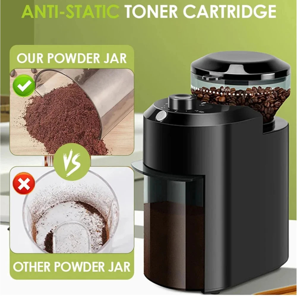 Coffee Grinder Adjustable Burr 28 Grind Settings Quiet Operation