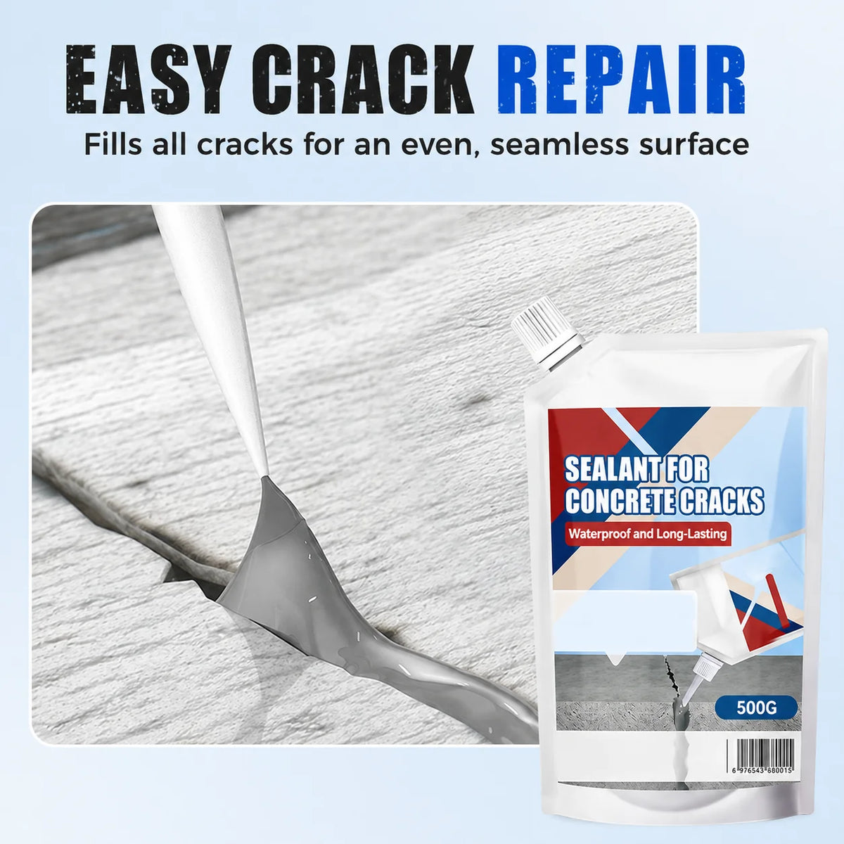 Concrete & Masonry Crack Sealant Waterproof Flows Into Cracks