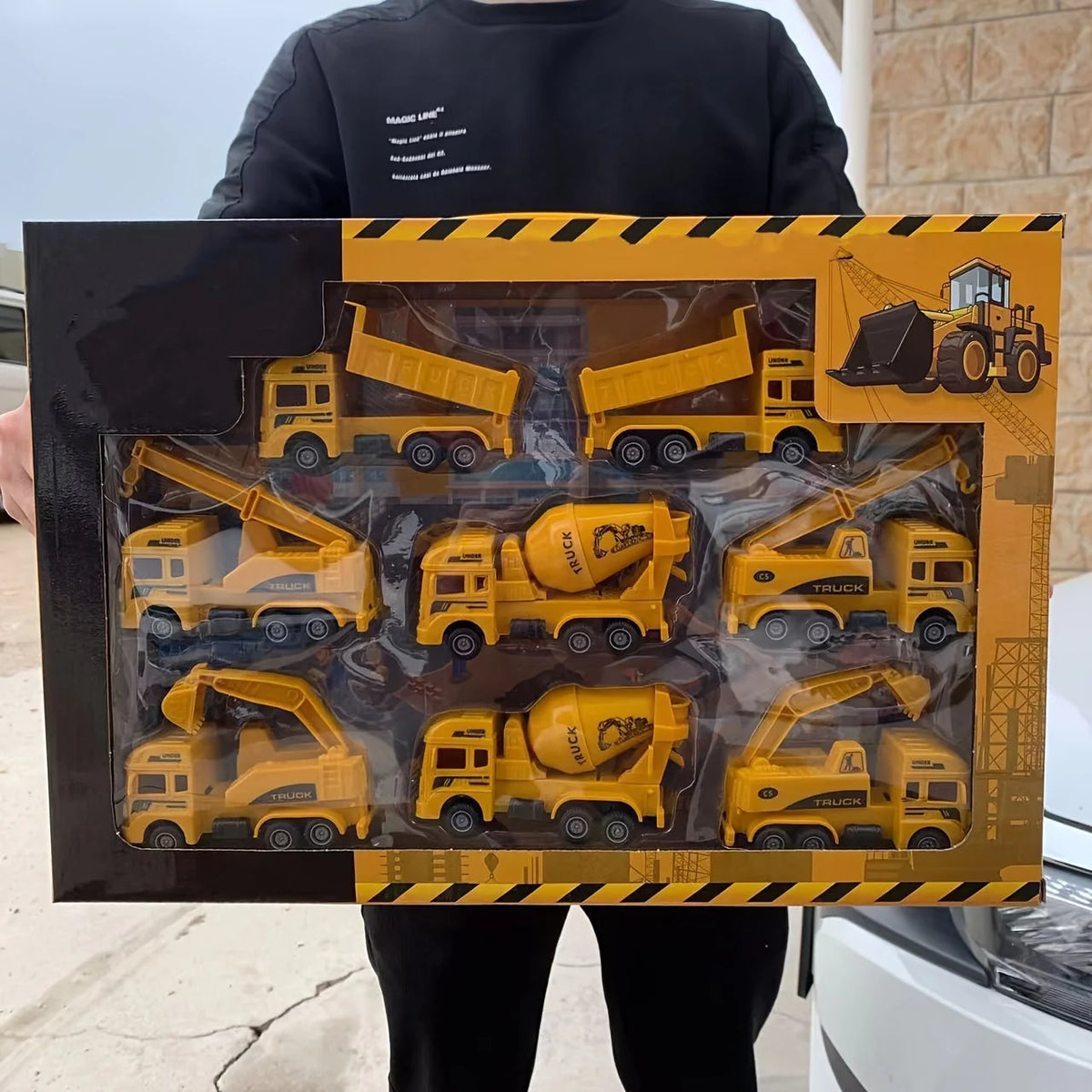 Construction Vehicle Playset Six Vehicles Movable Parts Durable Plastic