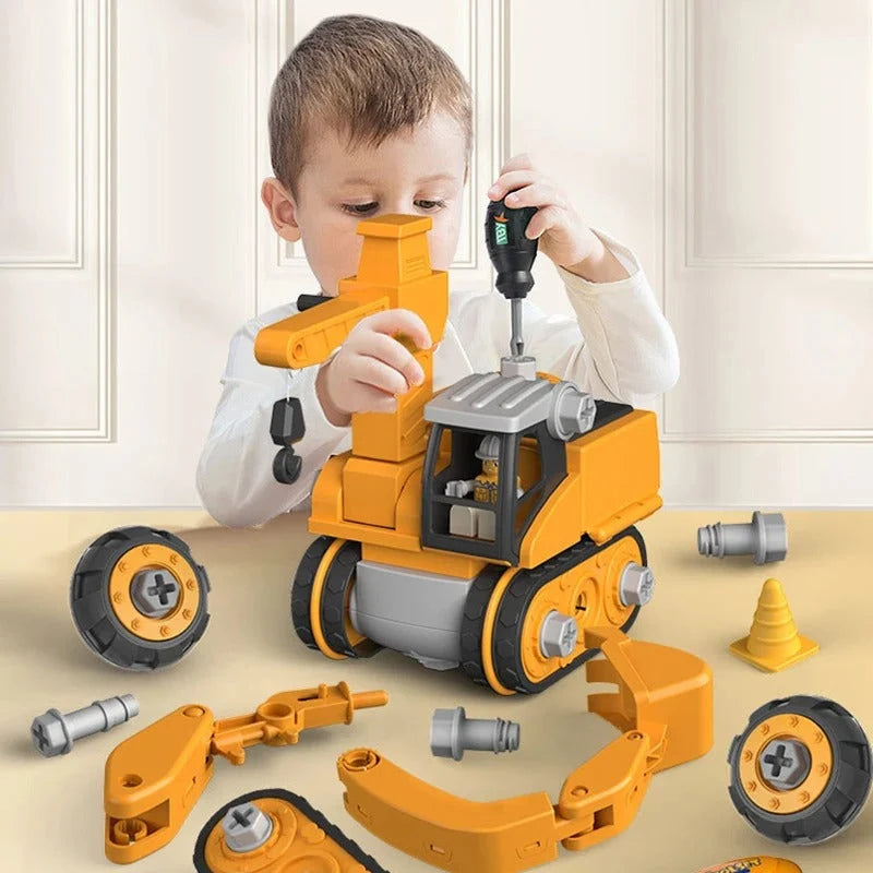 Construction Vehicle Toy Take-Apart Screwdriver & Figure
