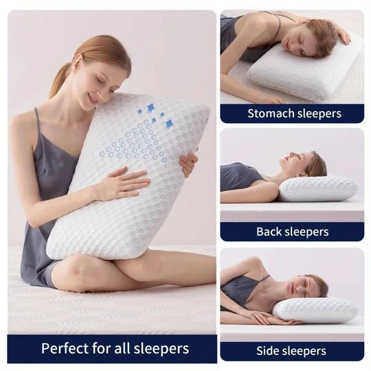 Cooling Pillow Gel-Infused Memory Foam Dual-Sided Washable Cover