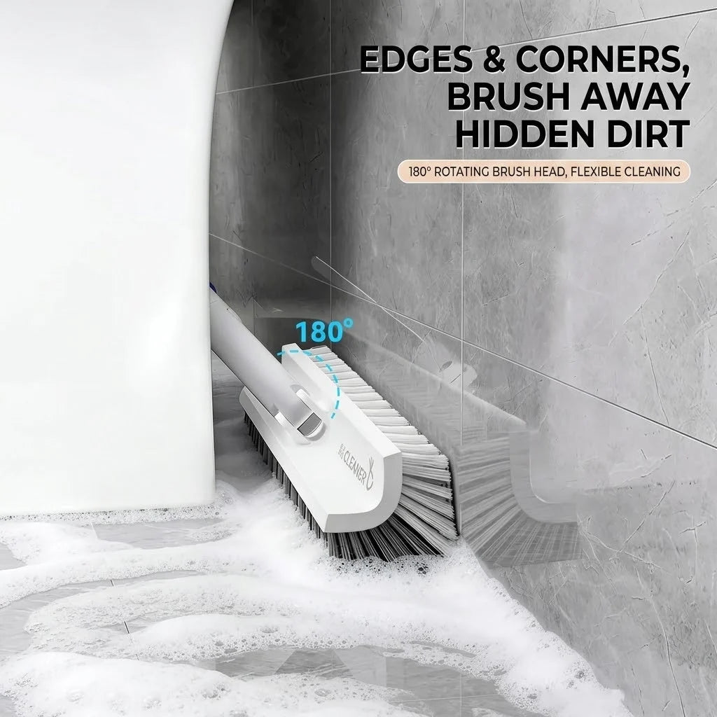 Corner Cleaning Brush 180 Degree Rotating Head Non-Slip Handle