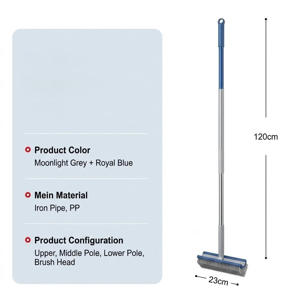 Corner Cleaning Brush 180 Degree Rotating Head Non-Slip Handle
