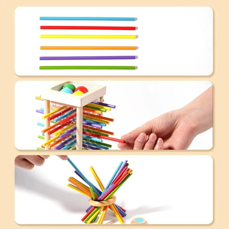 Counting Sticks Set Wooden Colorful Number Learning