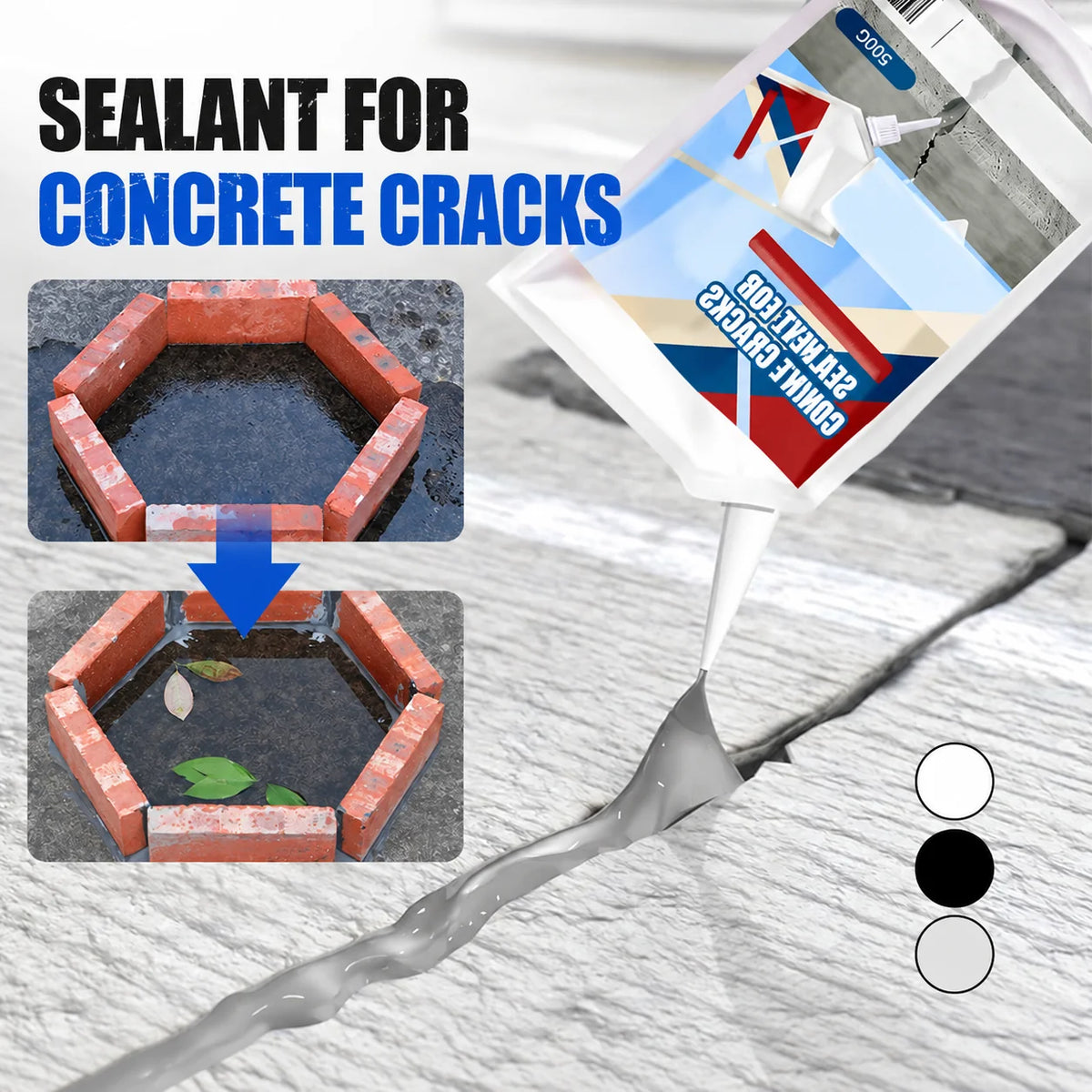 Crack Sealant Fills Fine Cracks Water-Repellent