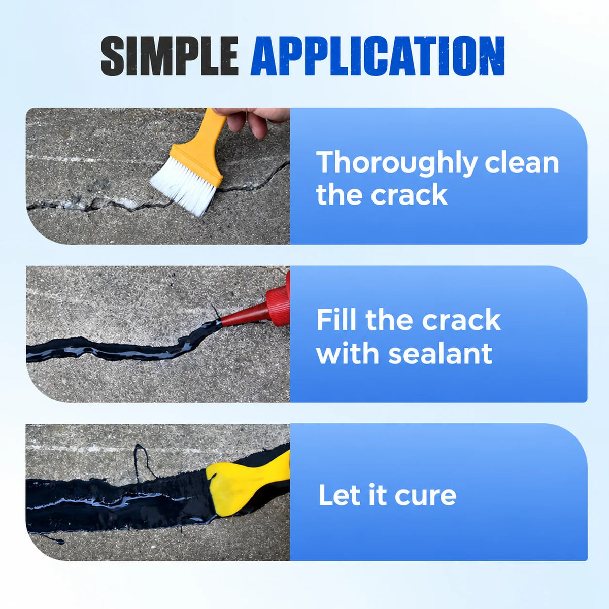 Crack Sealant Fills Fine Cracks Water-Repellent