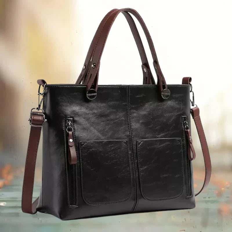 Crossbody Bag Top-Grain Leather Slim Padded Tablet Sleeve