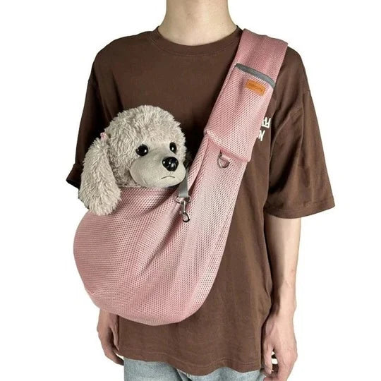 Crossbody Dog Sling Adjustable Strap & Safety Clip