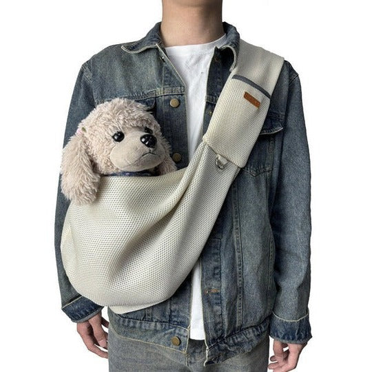 Crossbody Dog Sling Adjustable Strap & Safety Clip