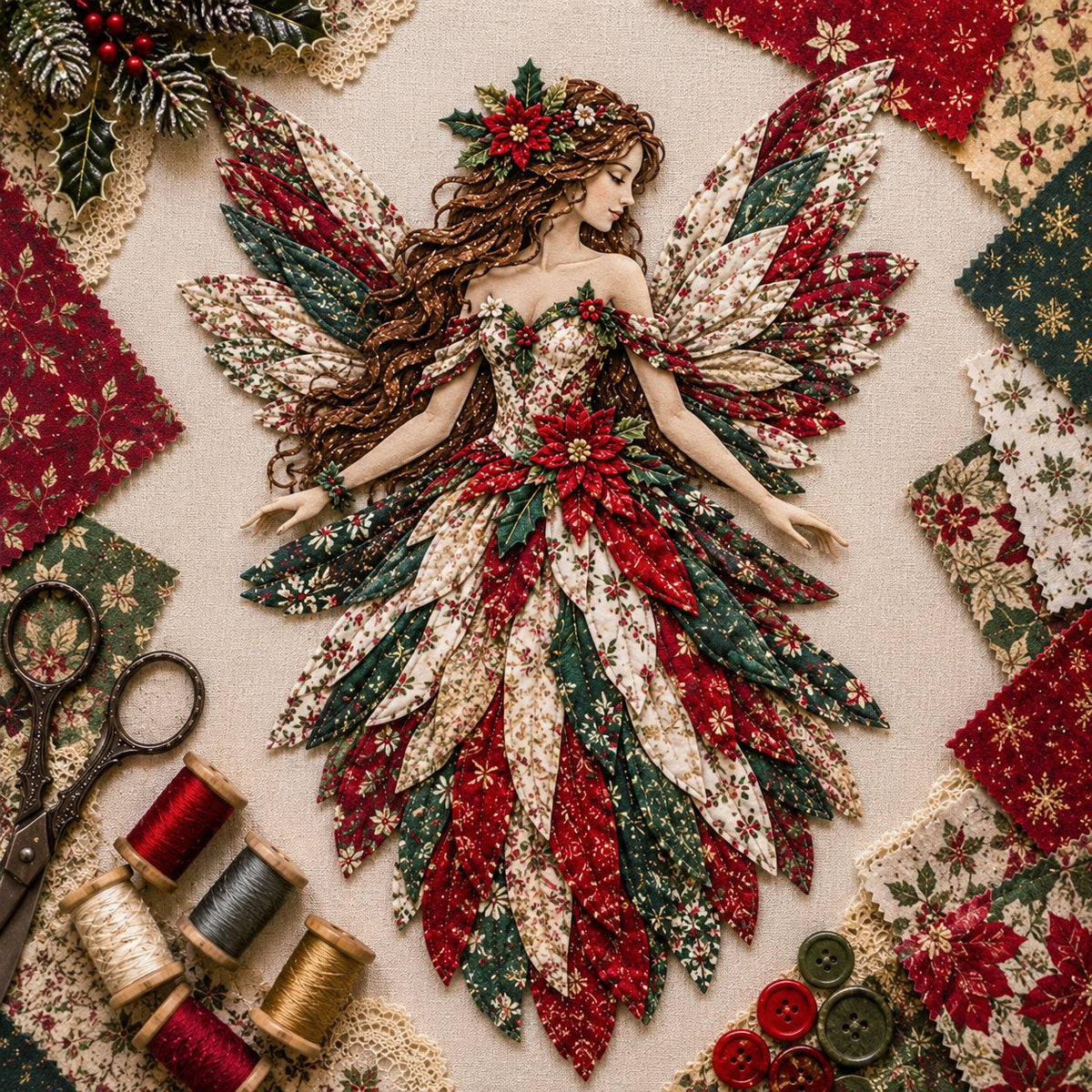 DIY Kit Layered Fabric Fairy Ready To Hang