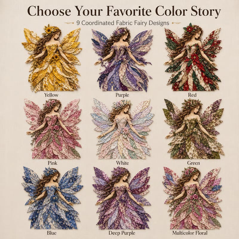DIY Kit Layered Fabric Fairy Ready To Hang