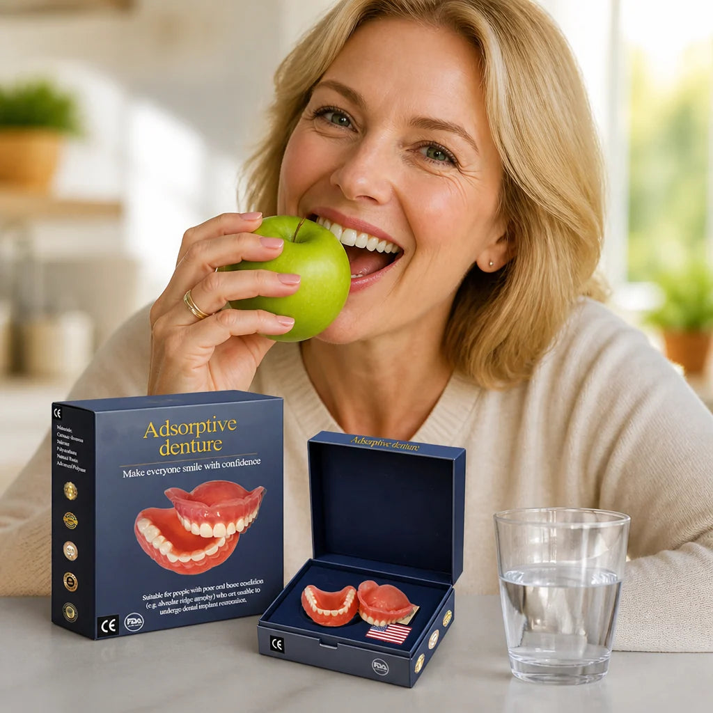 Dentures Custom-Fit Adhesive-Free 12-Hour Hold