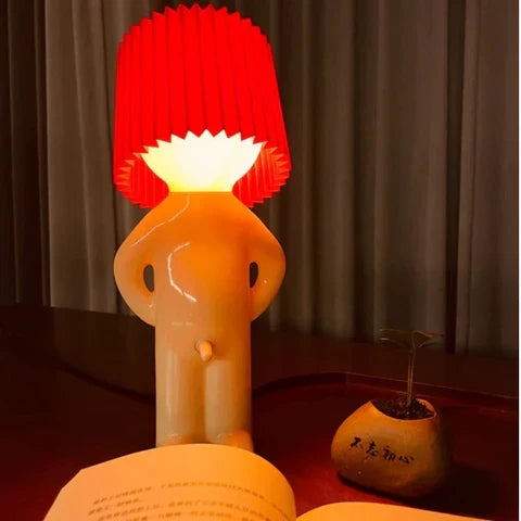 Desk Lamp Figurine Design Warm Ambient Light