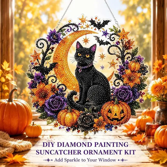 Diamond Painting Suncatcher Kit Clear Numbered Zones Multi-Faceted Rhinestones