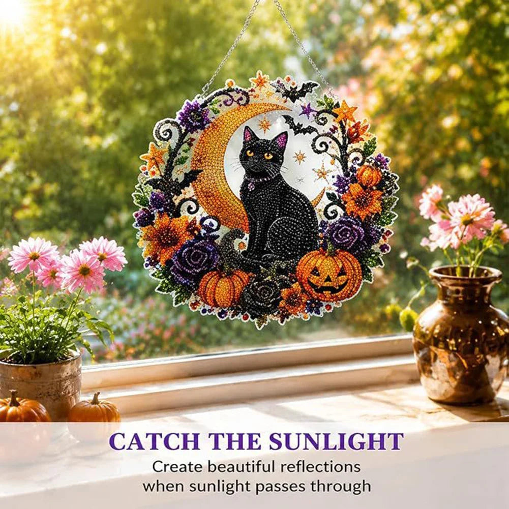 Diamond Painting Suncatcher Kit Clear Numbered Zones Multi-Faceted Rhinestones