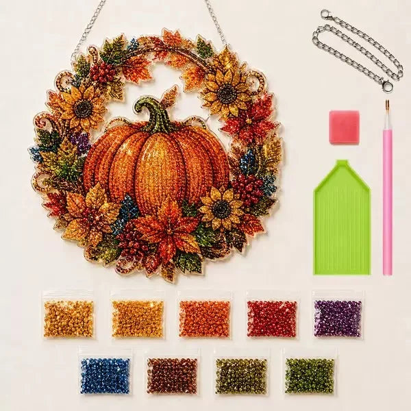 Diamond Painting Suncatcher Kit Clear Numbered Zones Multi-Faceted Rhinestones