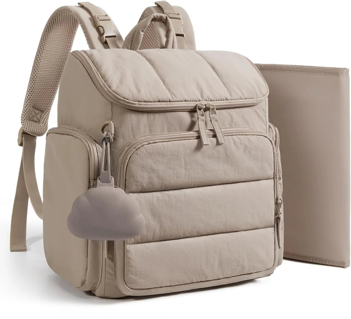 Diaper Backpack Insulated Bottle Pockets Divided Interior Stroller Loops