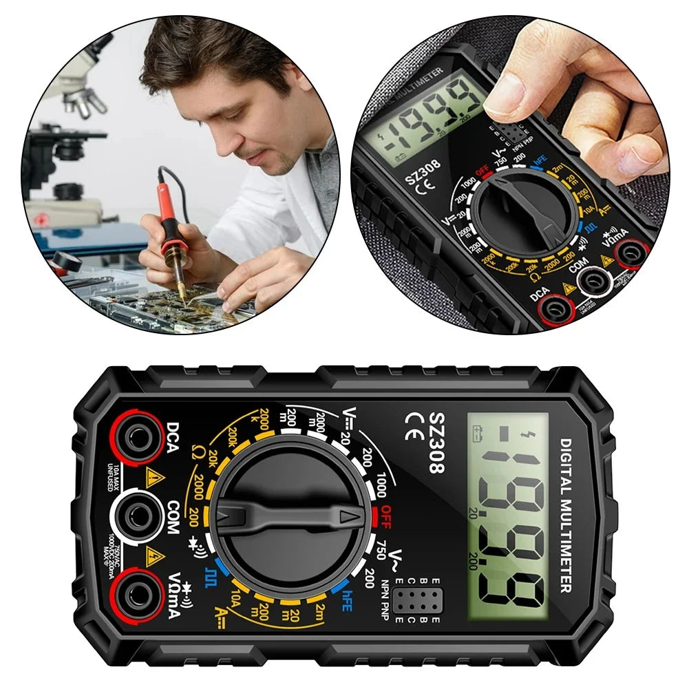 Digital Multimeter AC/DC Voltage Continuity & Diode Testing