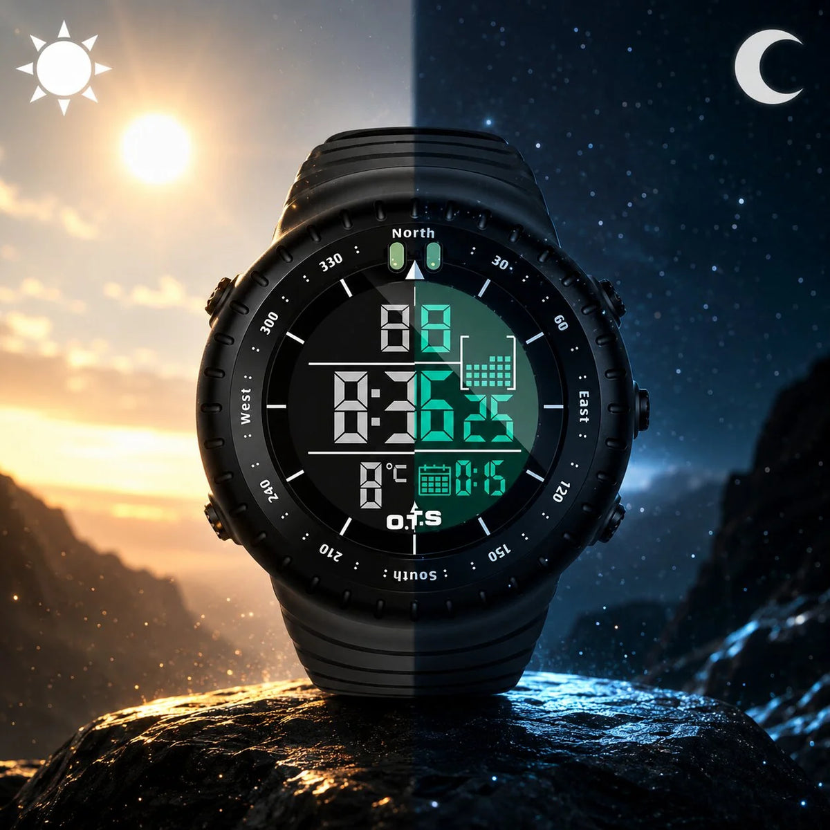 Digital Sports Watch Shockproof & Water-Resistant LED Backlight