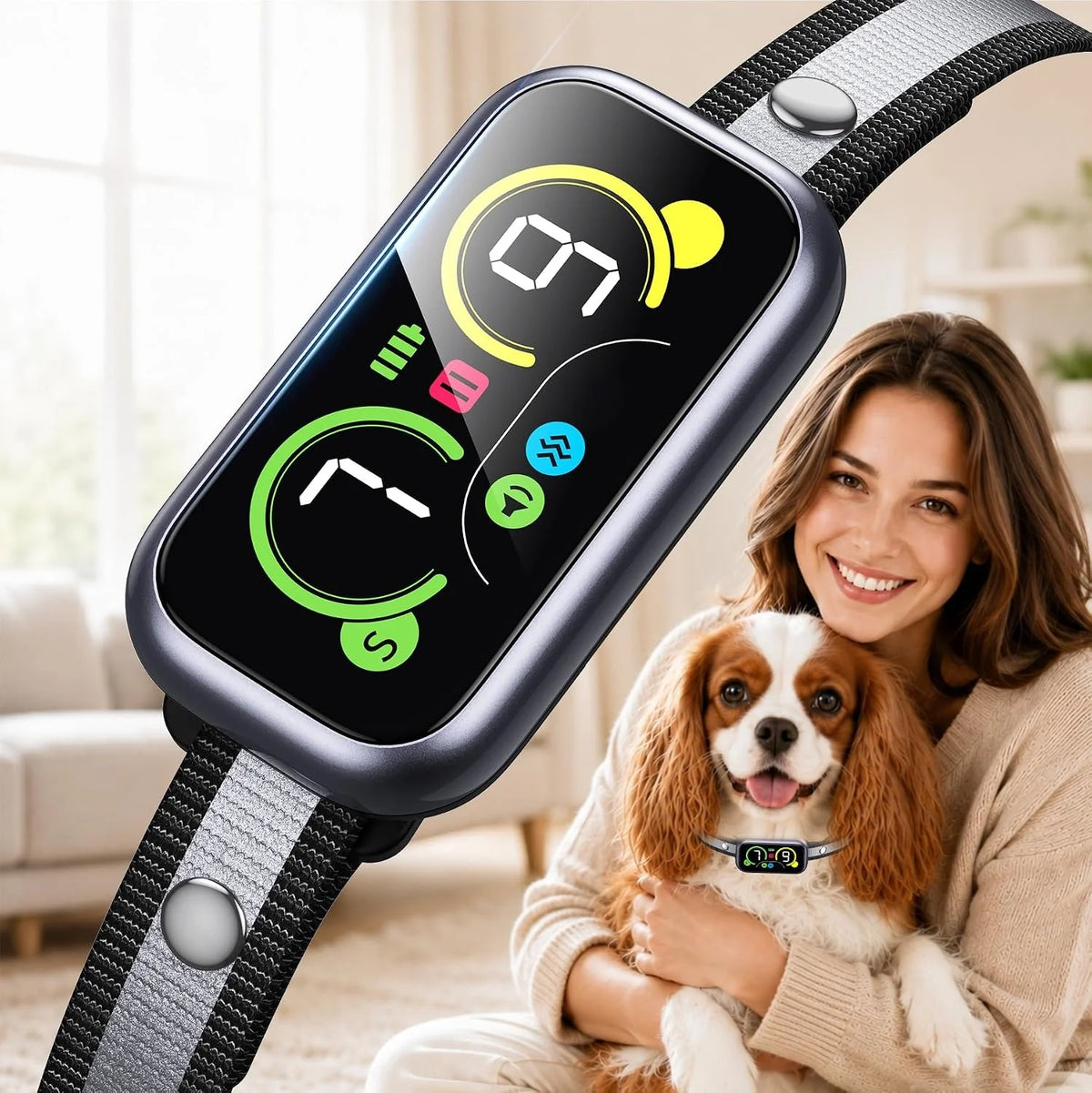 Dog Bark Collar Accurate Detection Rechargeable IP67 Waterproof