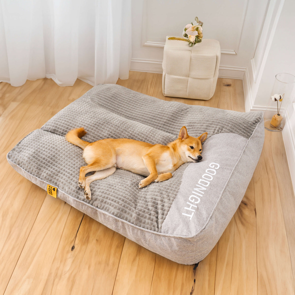 Dog Bed Orthopedic Raised Edges Removable & Machine-Washable Cover