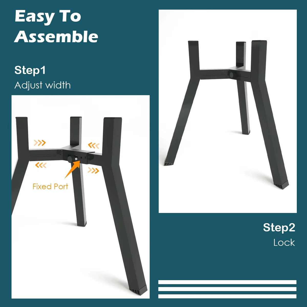 Dog Bowl Stand Elevated Adjustable Width Foldable Metal