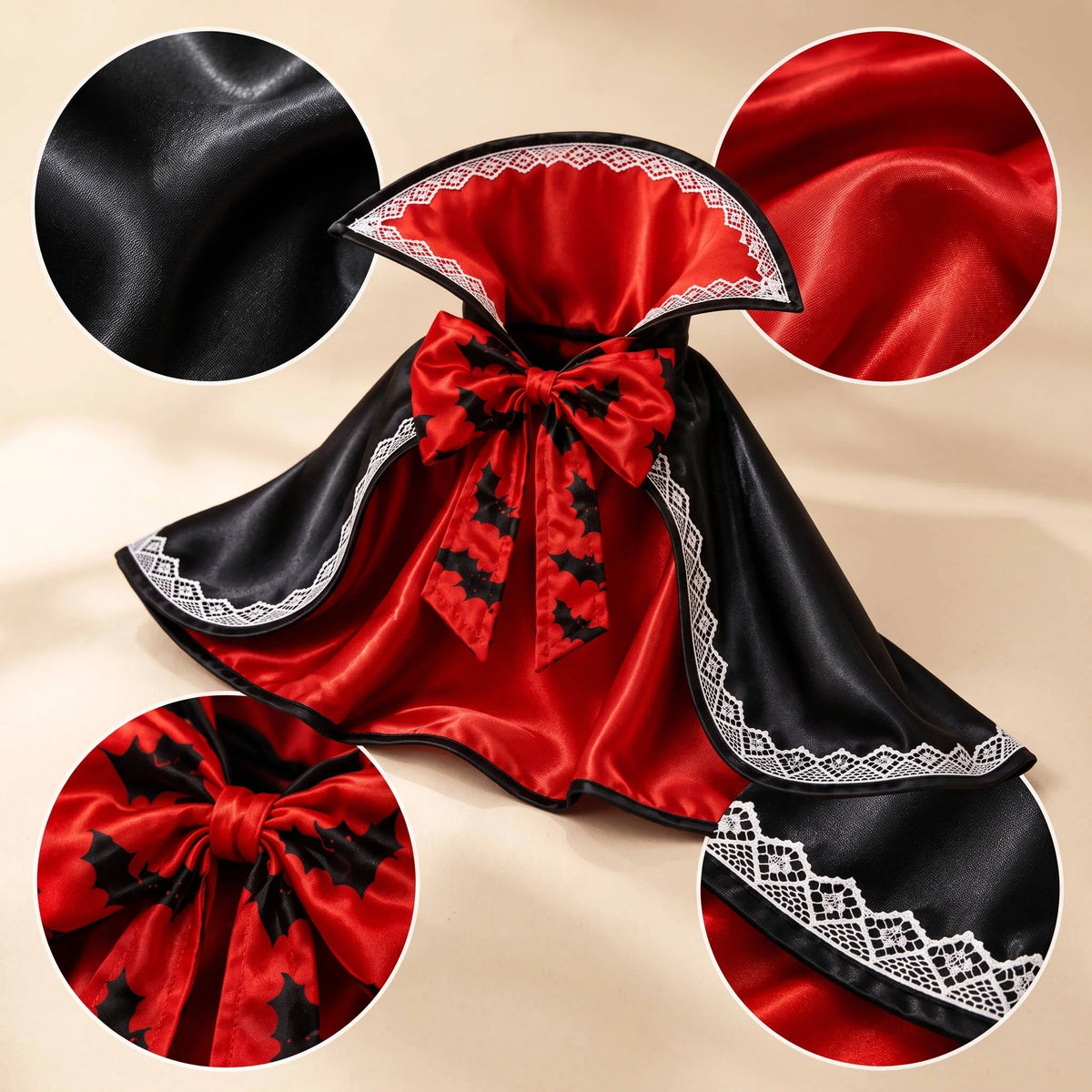 Dog Cape Stand-Up Collar Breathable Polyester & Adjustable Straps