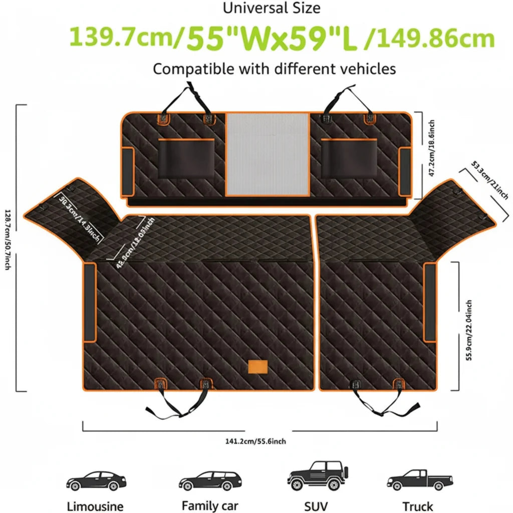 Dog Car Seat Cover Waterproof Non-Slip