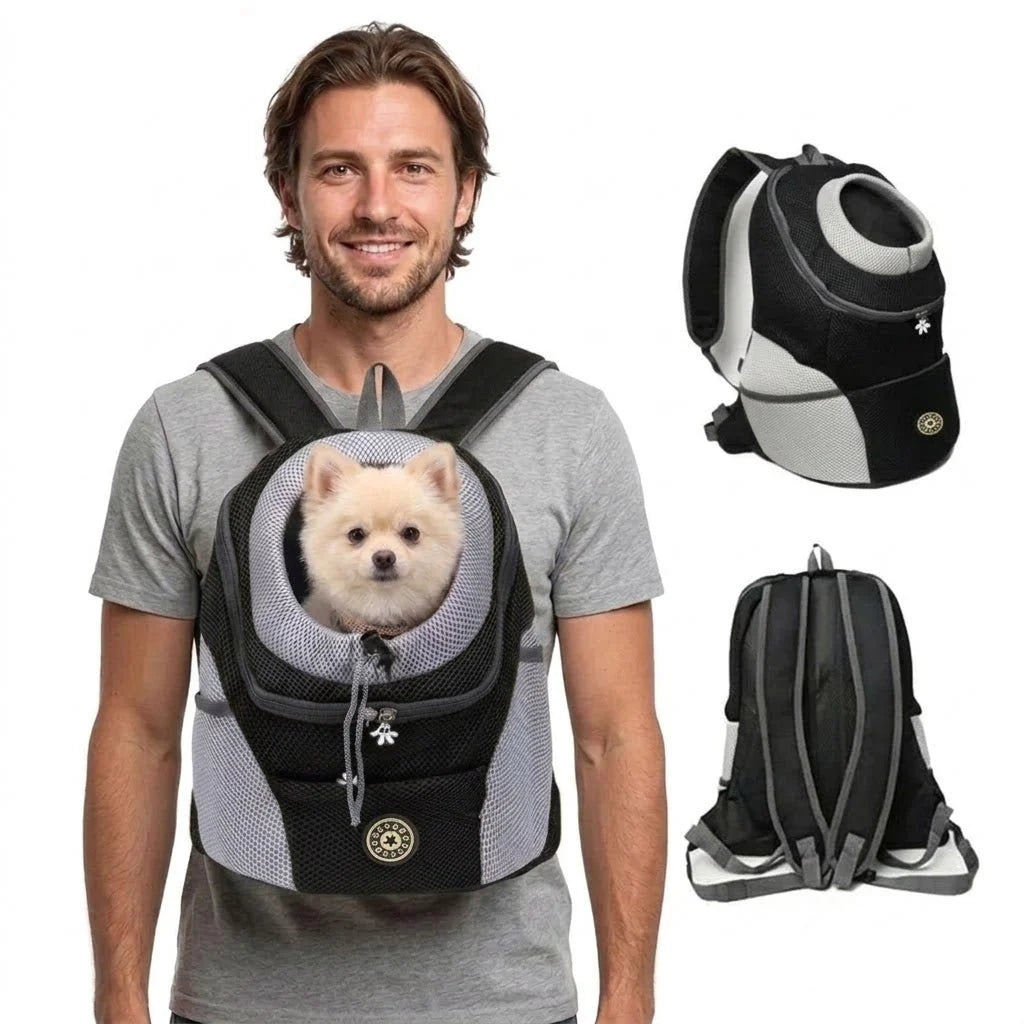 Dog Carrier Backpack Padded With Integrated Safety Harness