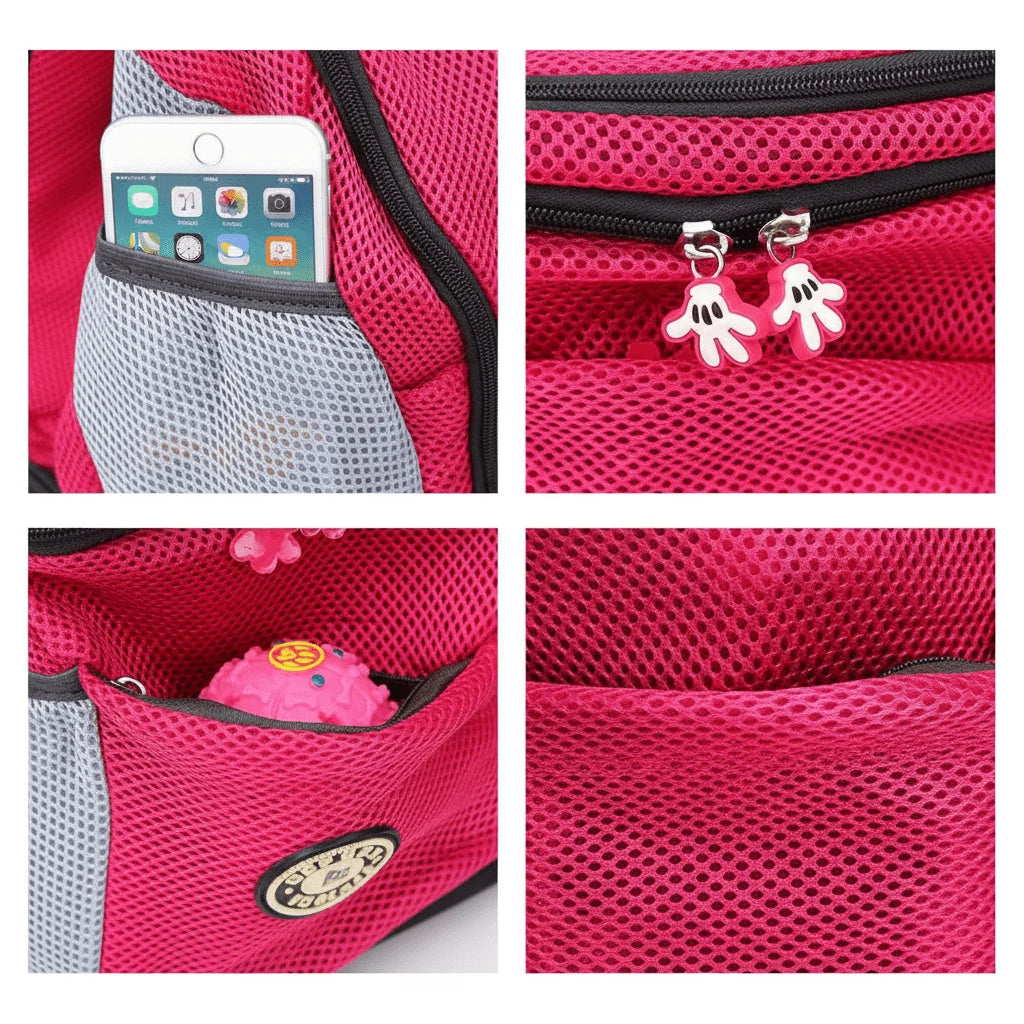 Dog Carrier Backpack Padded With Integrated Safety Harness