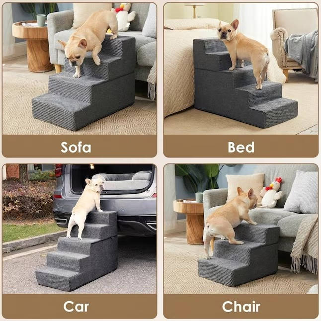 Dog & Cat Stairs 4-Step Non-Slip Washable Cover