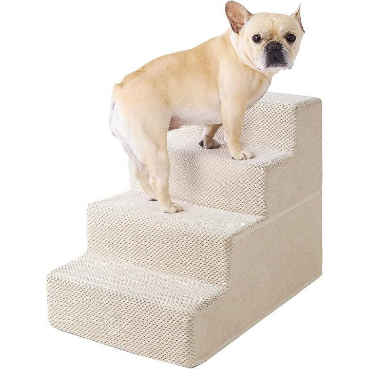Dog & Cat Stairs 4-Step Non-Slip Washable Cover