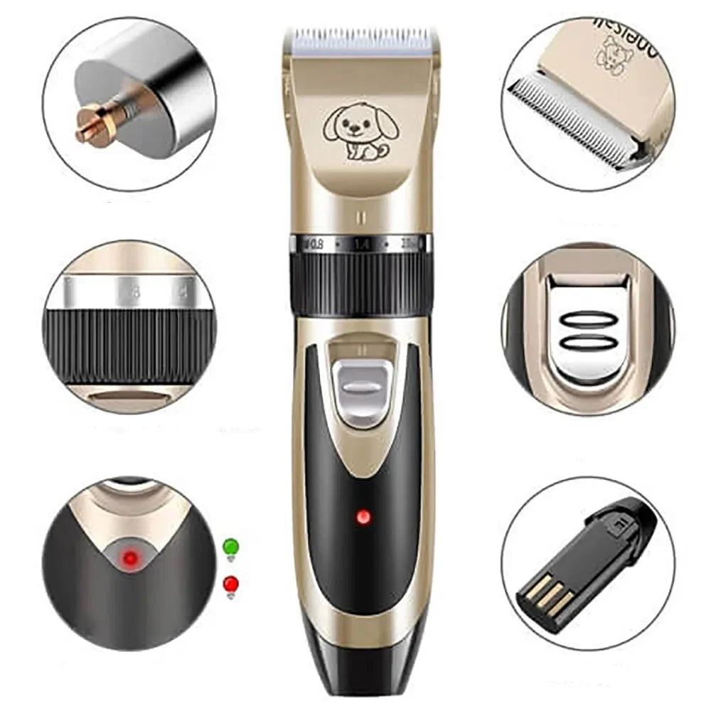 Dog Clippers Cordless Quiet Stainless Steel Blades