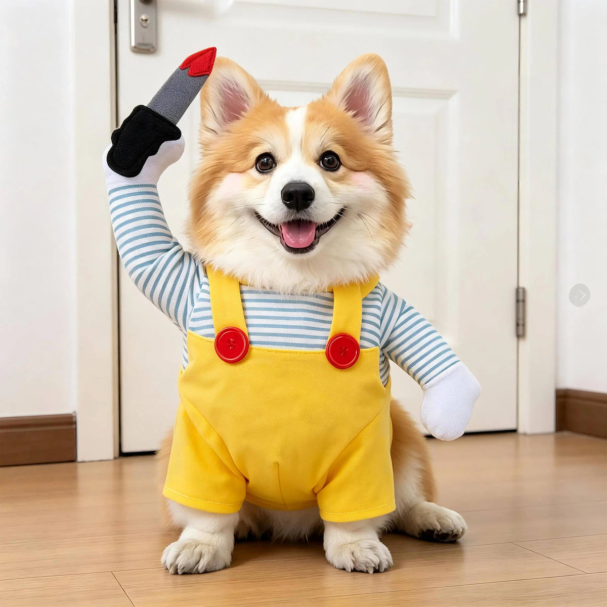 Dog Costume 3D Skeleton Illusion Padded Arms