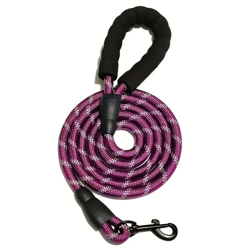 Dog Leash Reflective Padded Handle Double Rope Construction