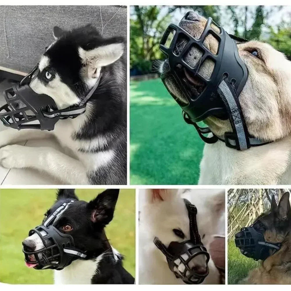 Dog Muzzle Breathable Mesh Adjustable Straps for Panting