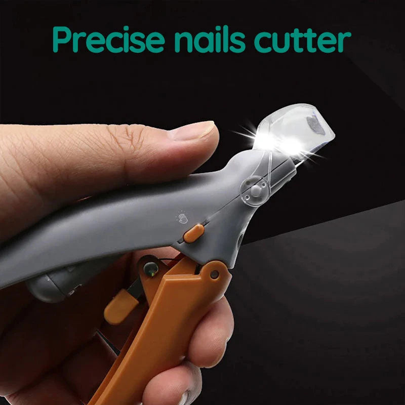 Dog Nail Clippers Stainless Steel Blade Built-In LED