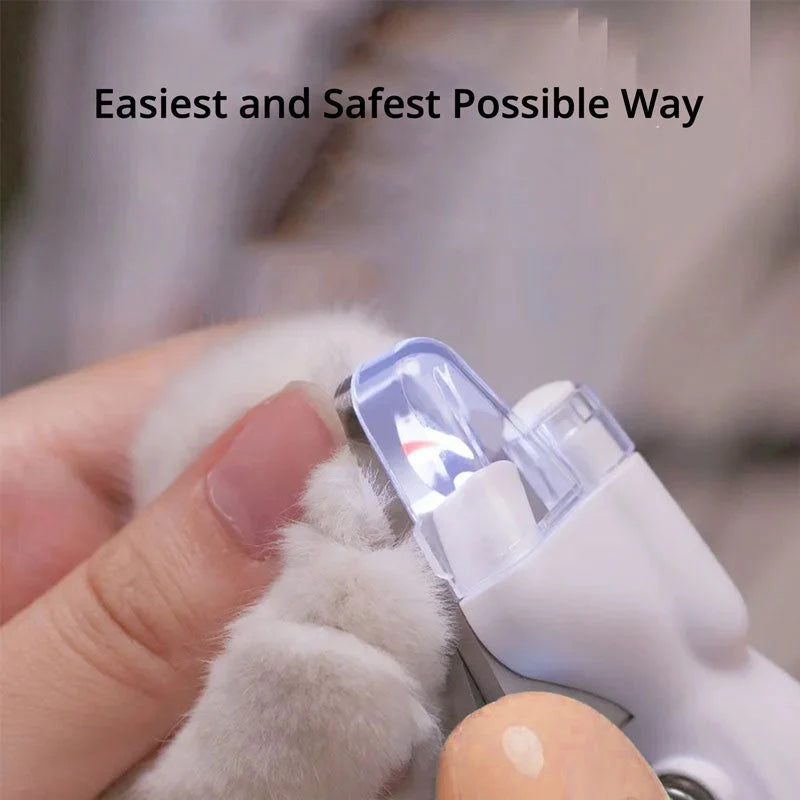Dog Nail Clippers Stainless Steel Blade Built-In LED