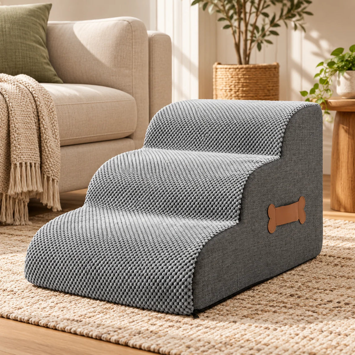 Dog Stairs High-Density Foam Non-Slip Washable Cover