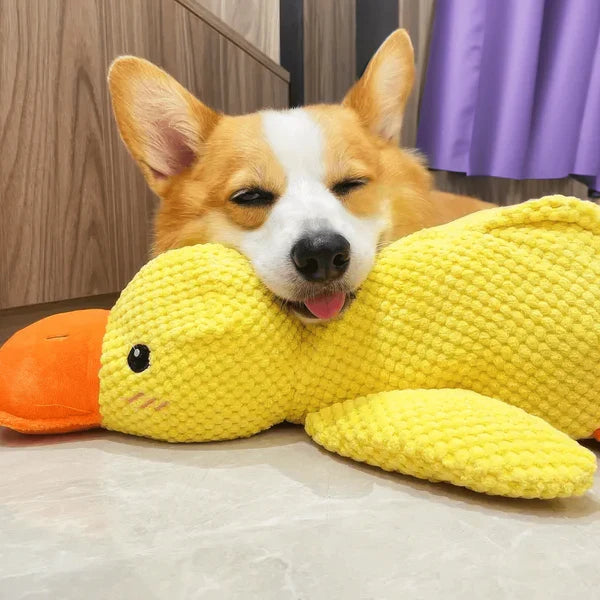 Dog Toy Duck-Shaped Quacking Chew-Resistant