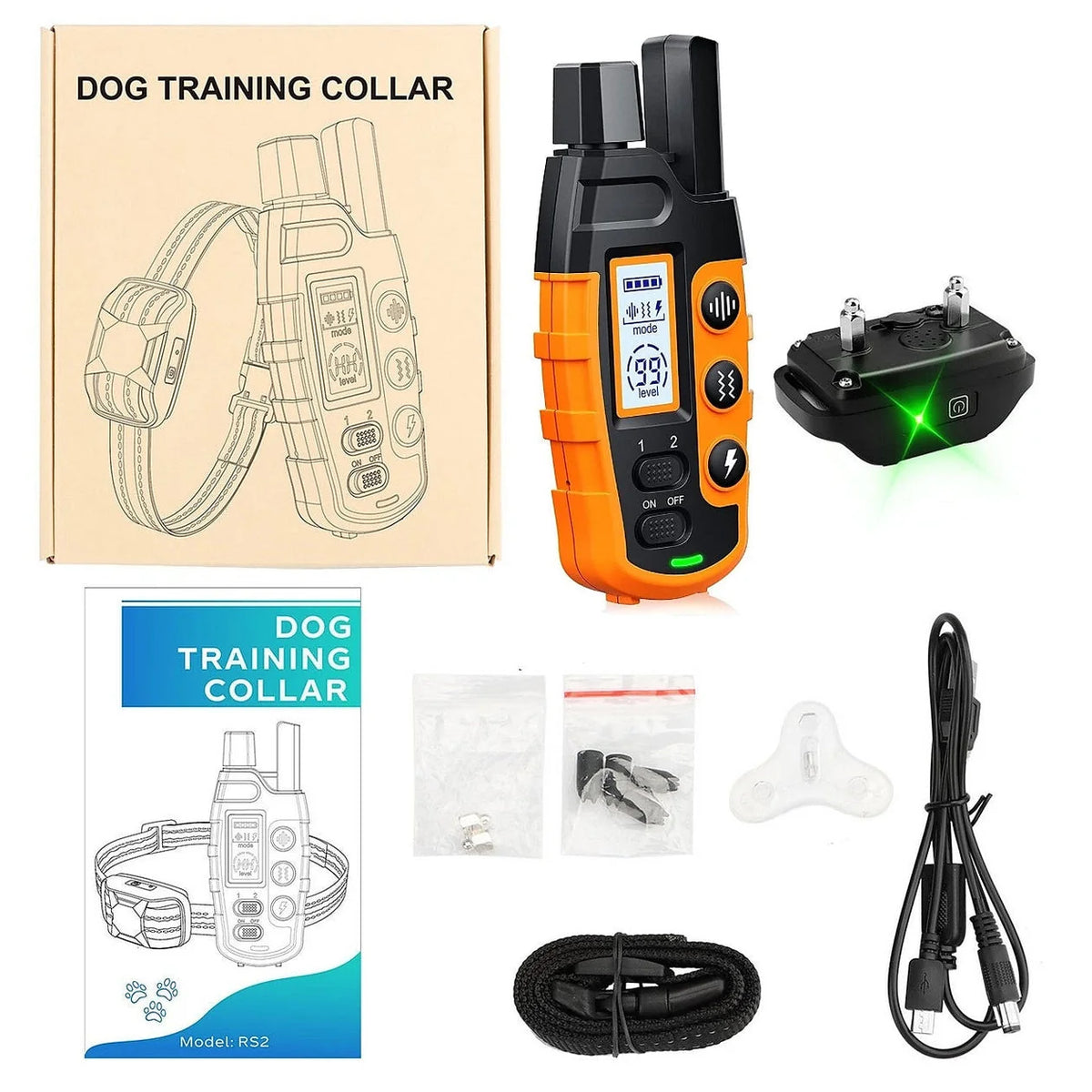 Dog Training Collar Remote Control Waterproof Rechargeable