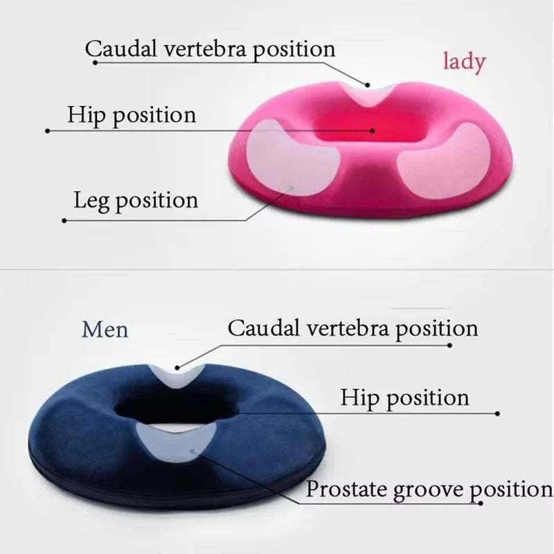 Donut Seat Cushion High-Density Memory Foam Pressure Relief